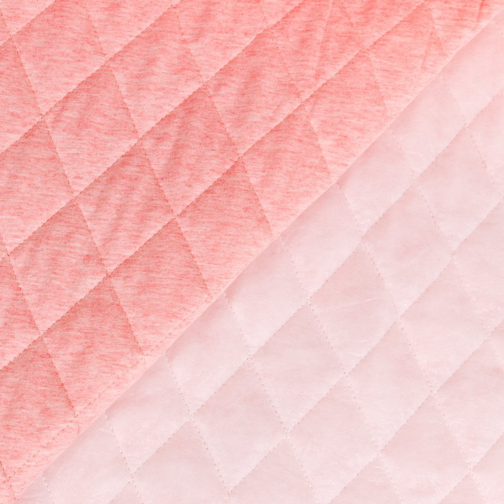 Tissu Doublure Matelassée Rose clair chiné