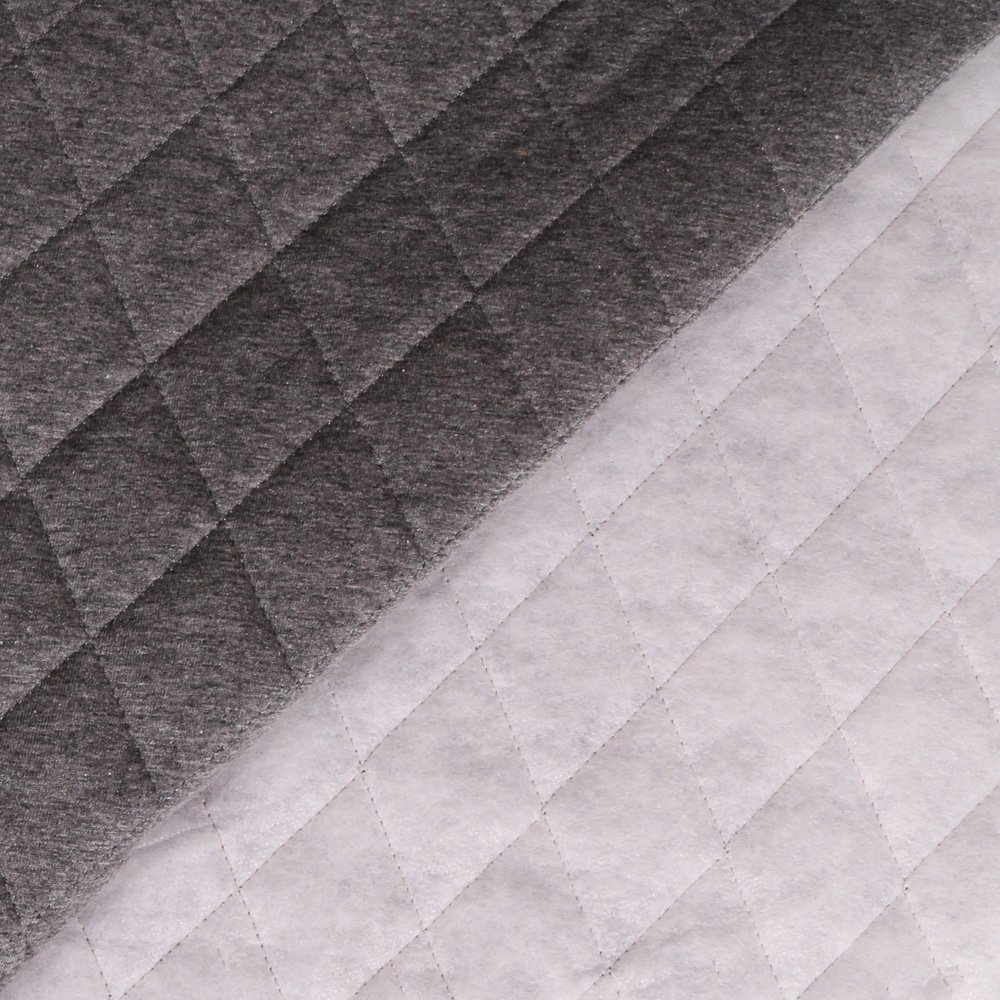 Tissu Doublure Matelassée Gris anthracite chiné