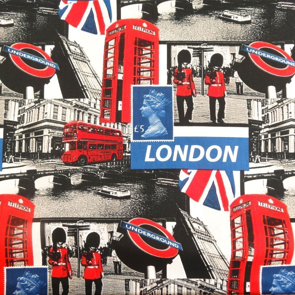 Tissu Popeline impression digitale London underground