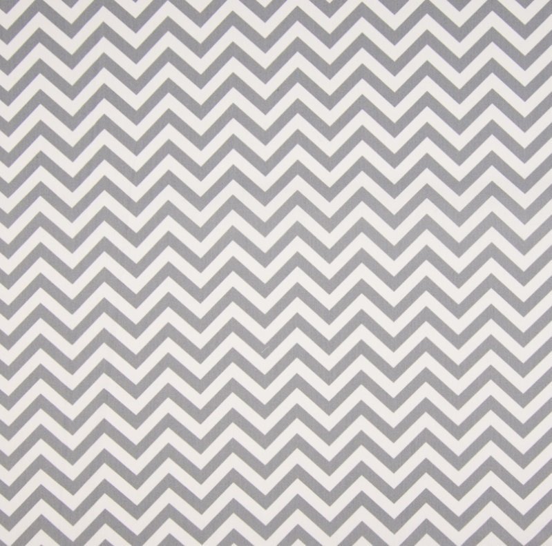 Tissu Popeline Coton Gris clair Motifs géométriques Blancs