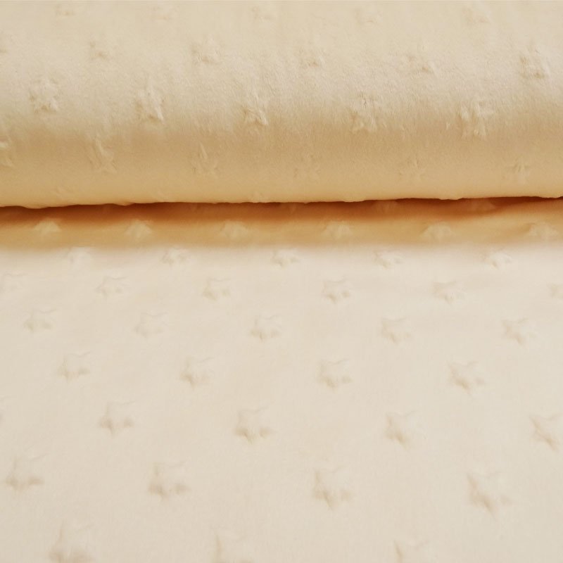 Tissu Minky ultra doux Etoiles Chair
