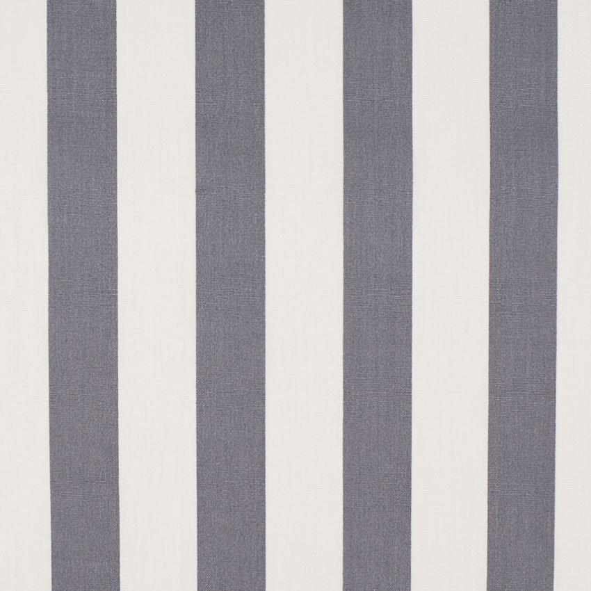 Tissu Popeline Coton Gris Rayures blanches