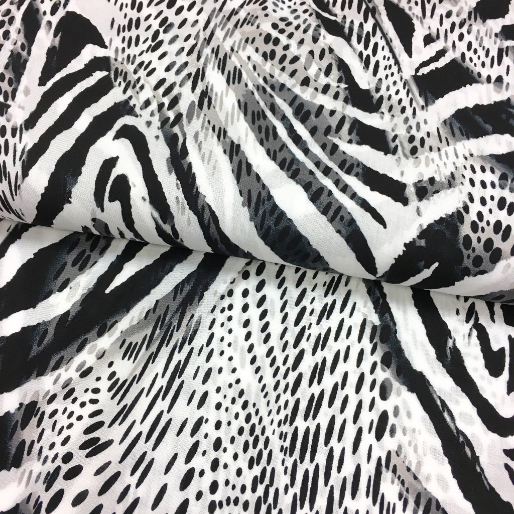 Tissu Voile Animal Noir