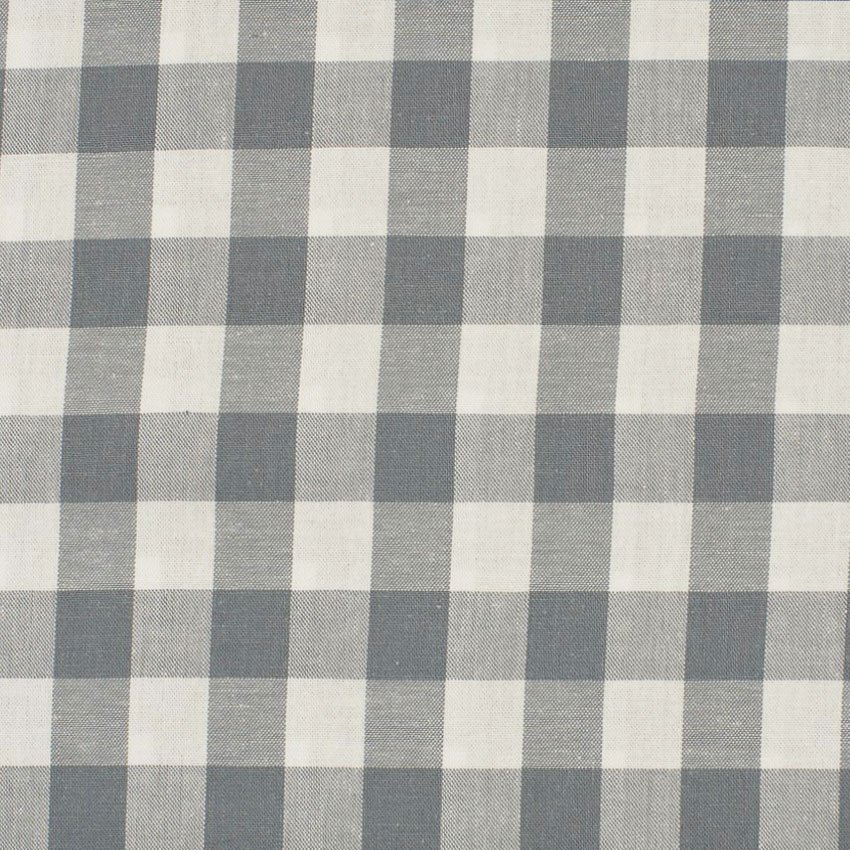 Tissu Vichy Gris Grands carreaux 2cm