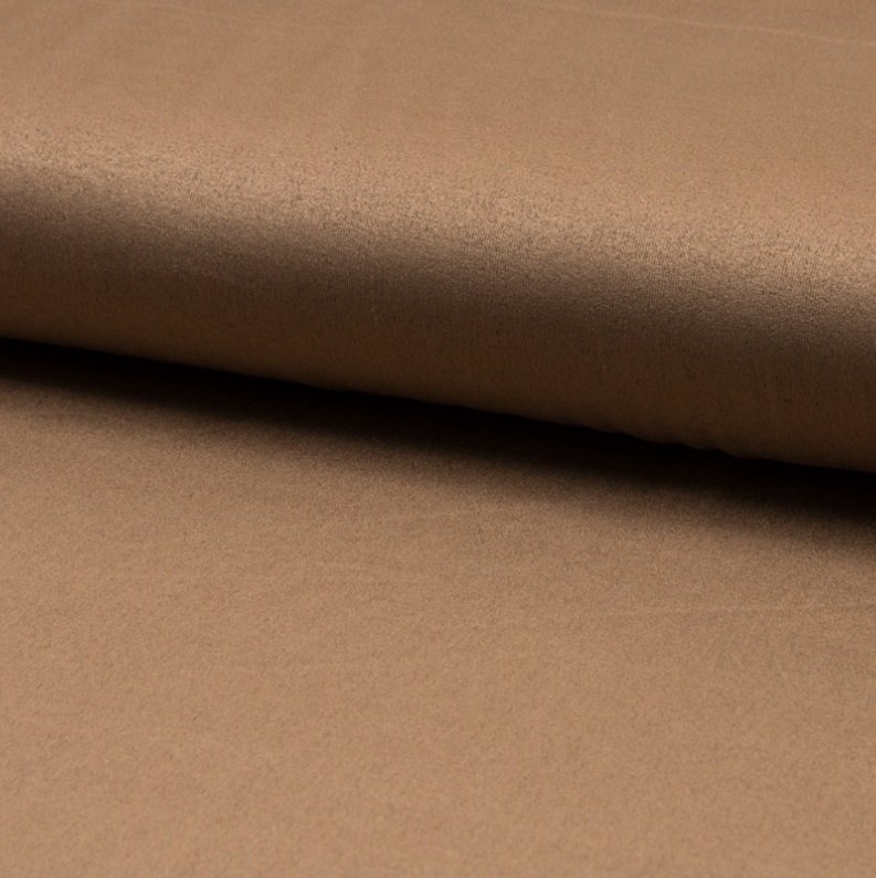 Tissu Suédine jersey Camel