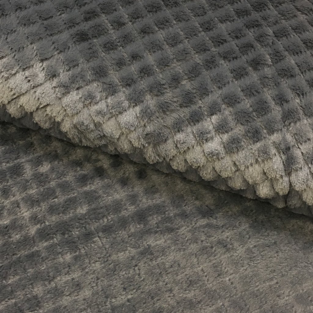 Tissu Fausse fourrure Mauve Losanges