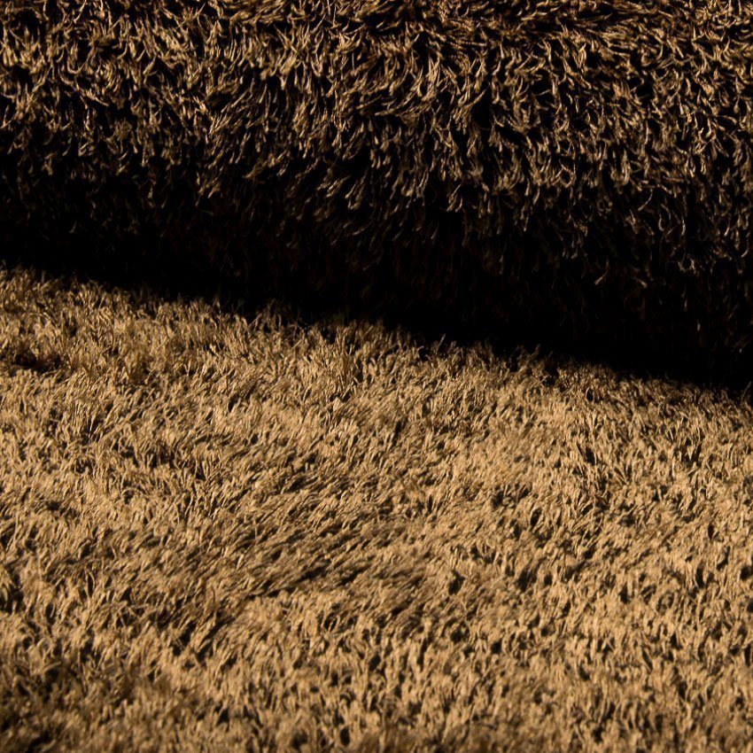 Tissu Fausse fourrure 2 tons Longs poils Or