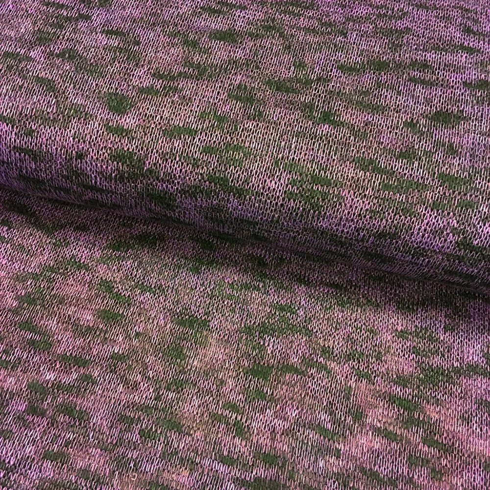 Tissu Maille pull Violet Pailletée