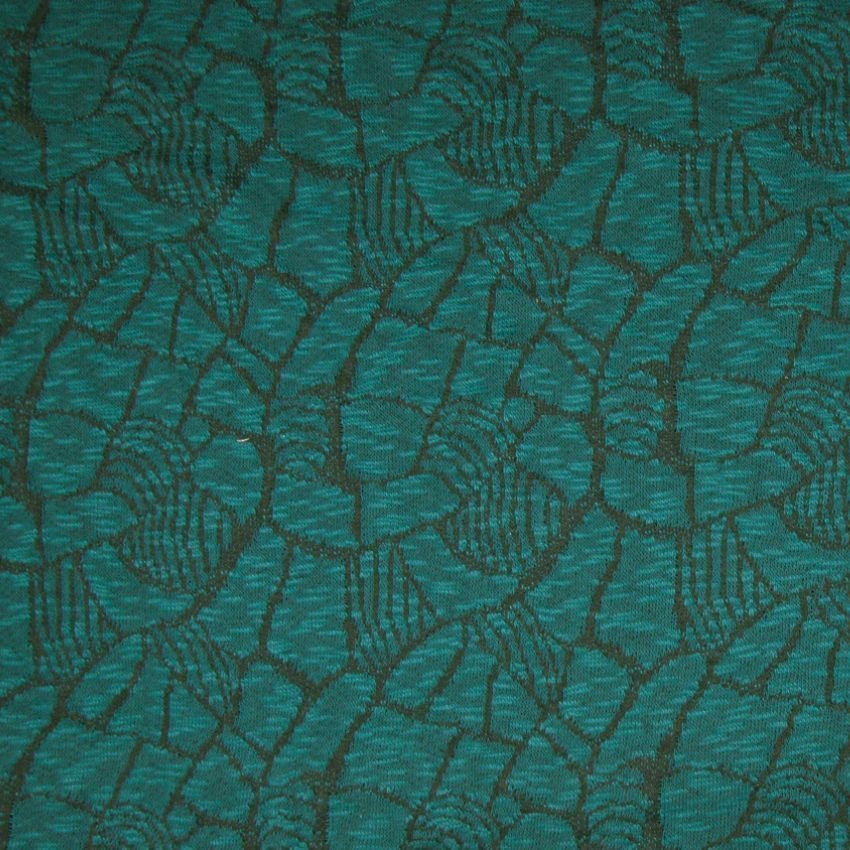 Tissu Jacquard Jersey Lana Bleu pétrole