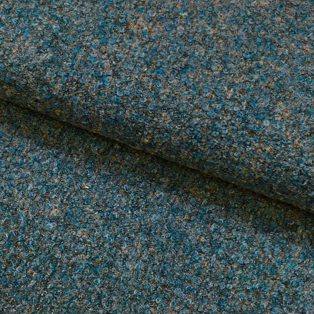 Tissu Lainage bouclé Elena Pétrole