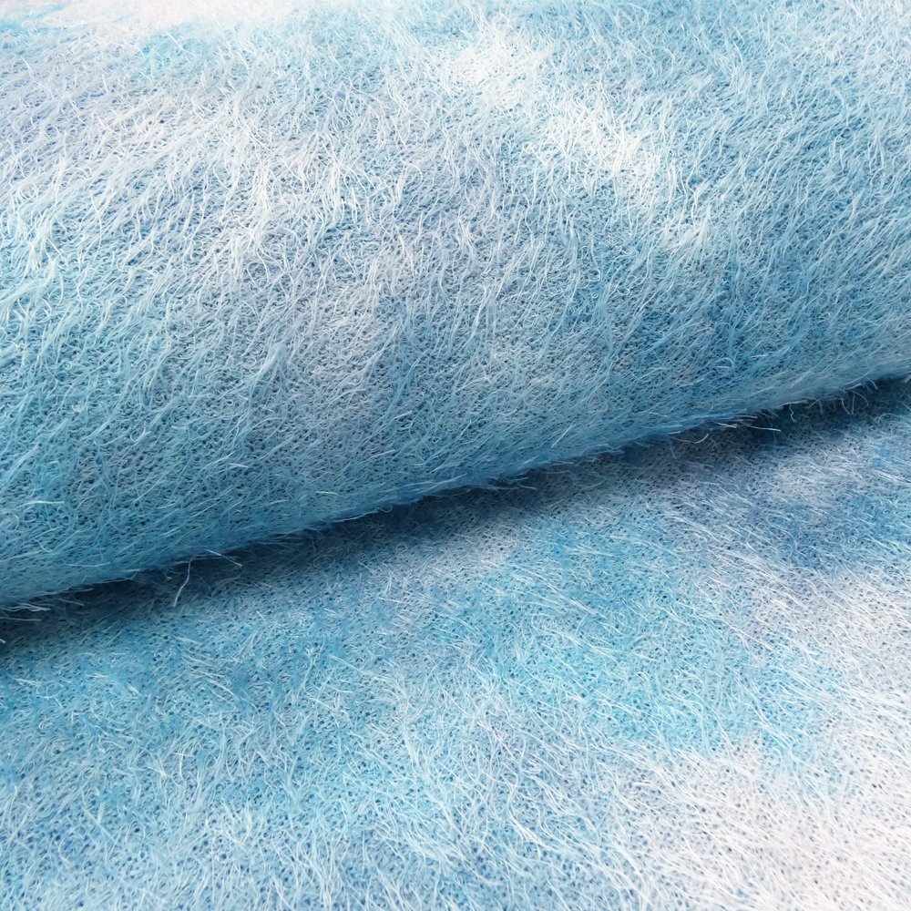 Tissu Maille Tie & Dye Turquoise