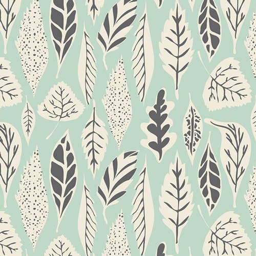 Tissu Art Gallery Fabrics Hello, Bear Leaflet Eucalyptus