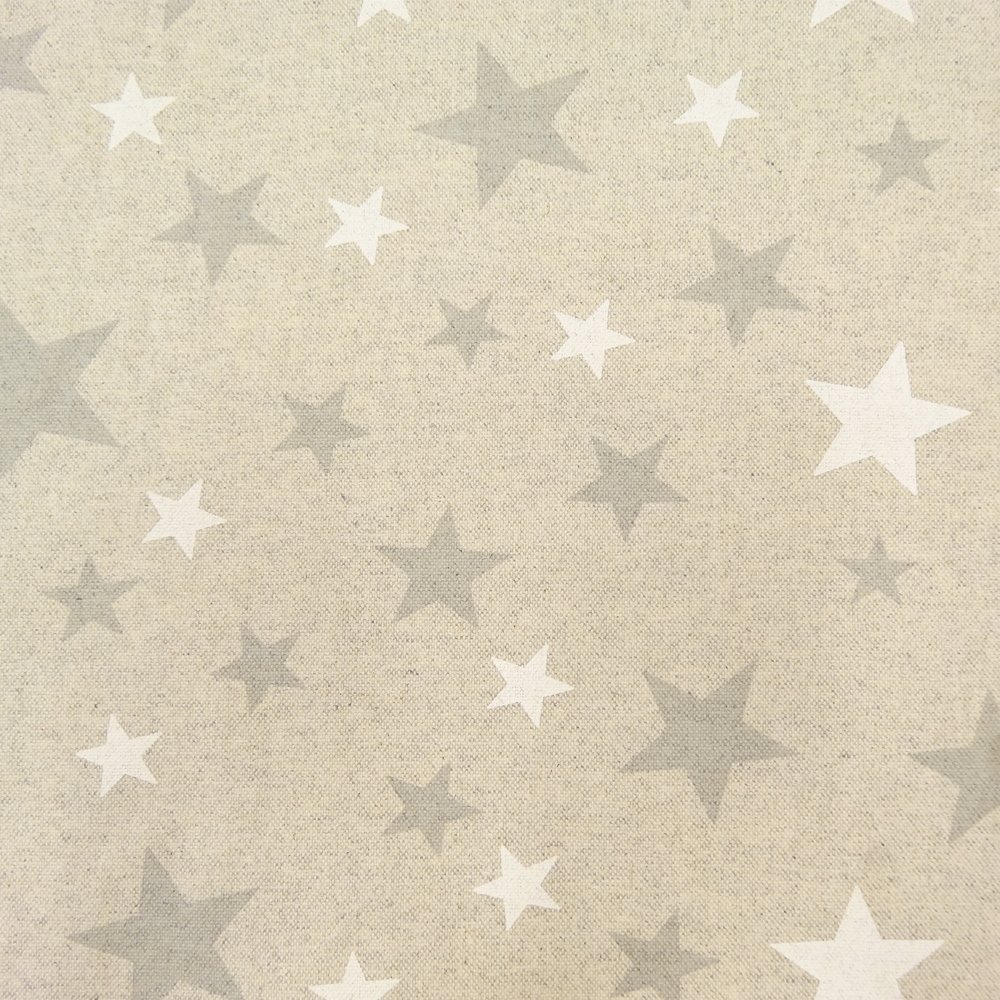 Tissu Enduit Anti Tâches Etoiles Hollywood Beige
