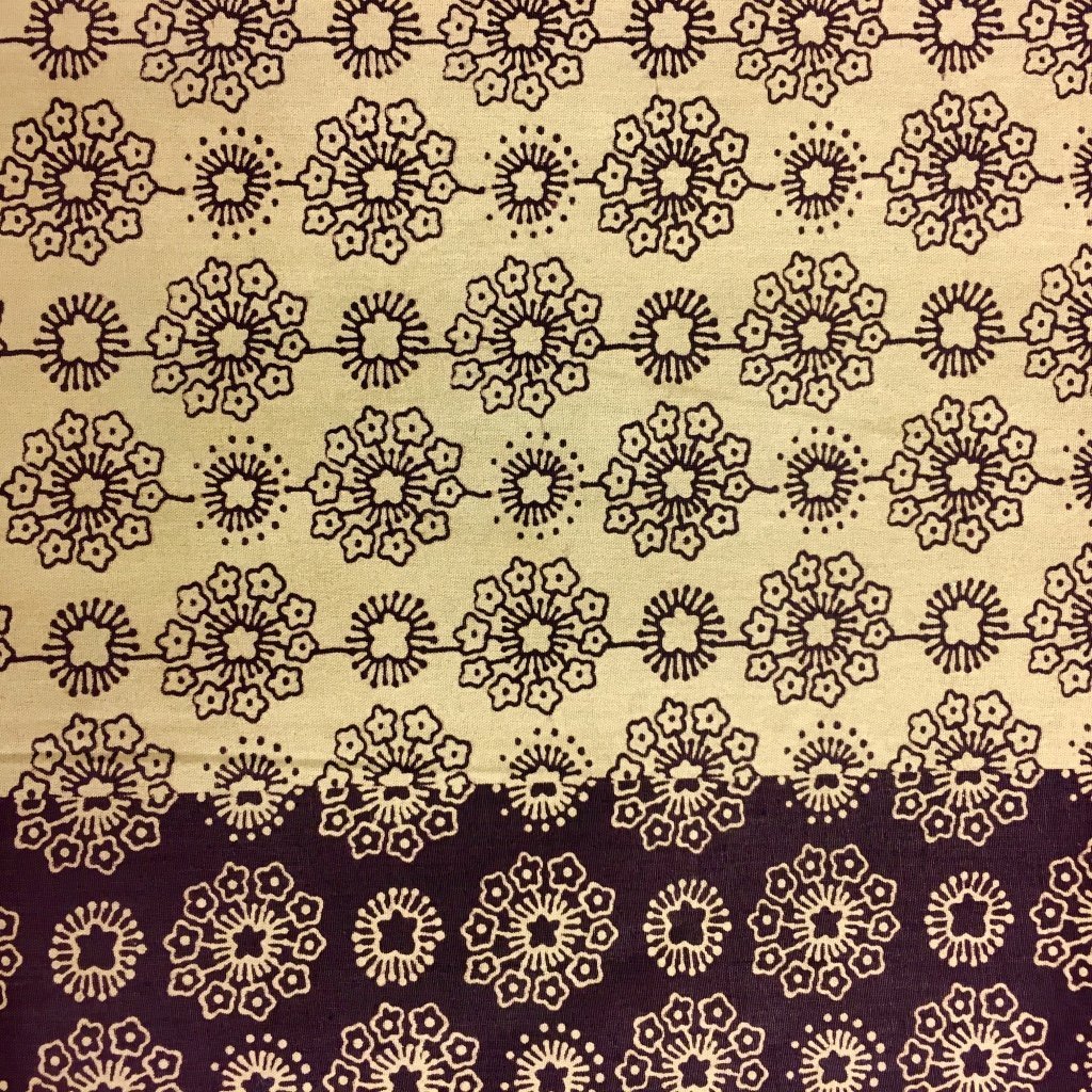 Tissu Wax africain N° 173 Beige Fleurs Marrons