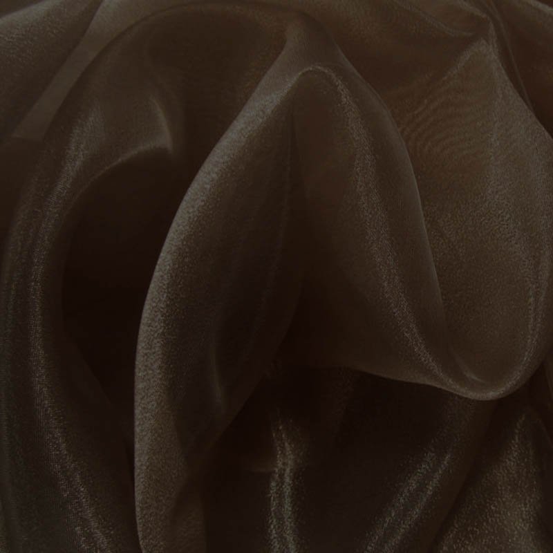 Tissu Organza Marron