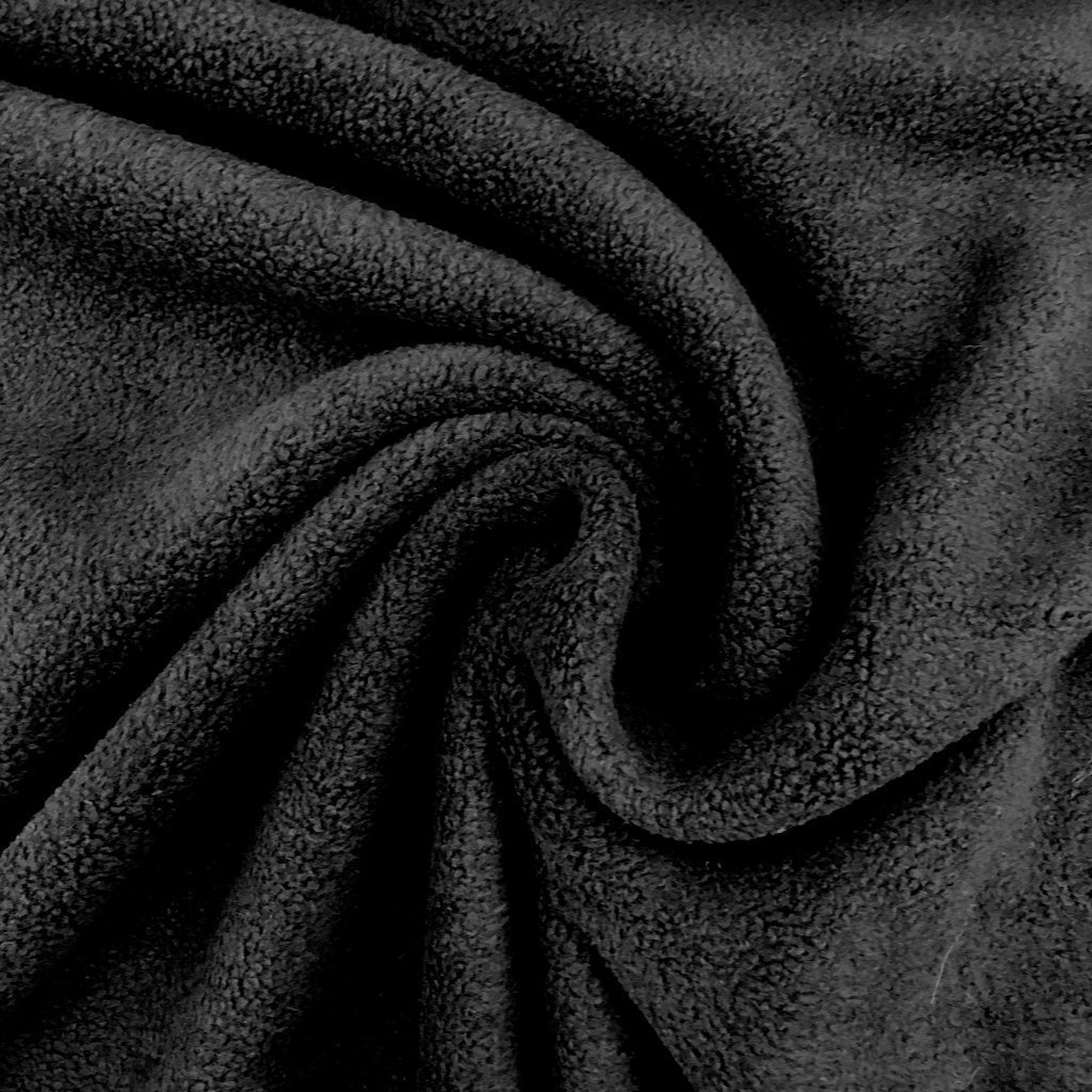 Tissu Polaire Coton Noir