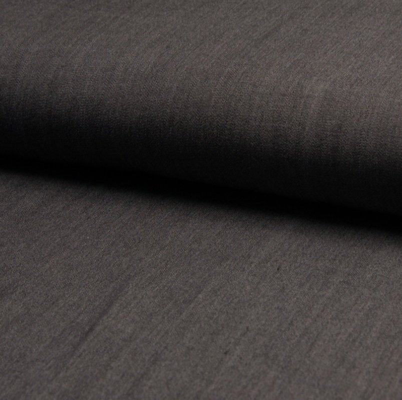 Tissu Chambray Ultra Léger Coton Gris foncé
