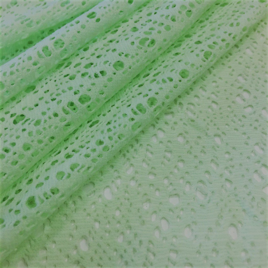 Tissu Jersey ajouré Menthe