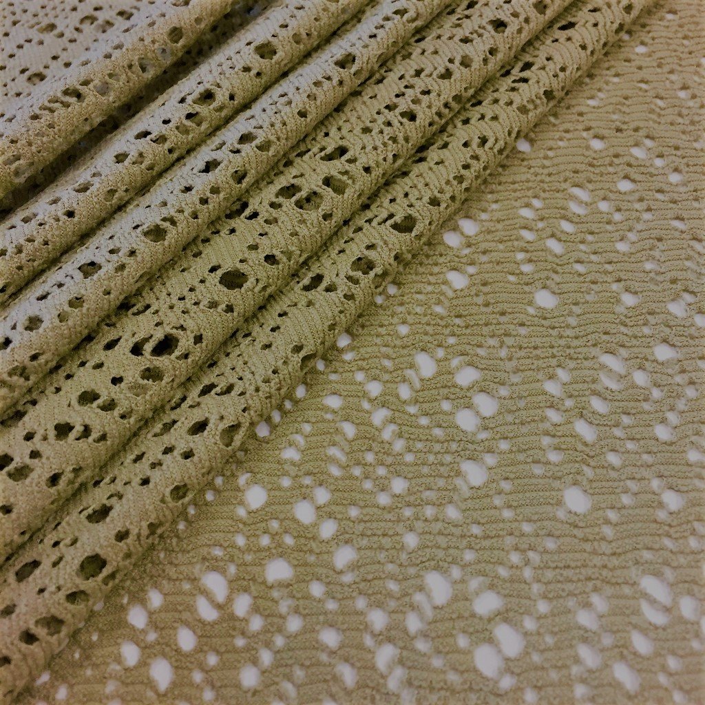 Tissu Jersey ajouré Kaki