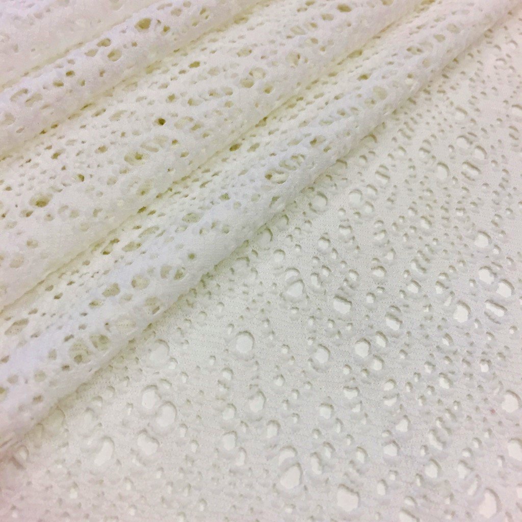 Tissu Jersey ajouré Ecru