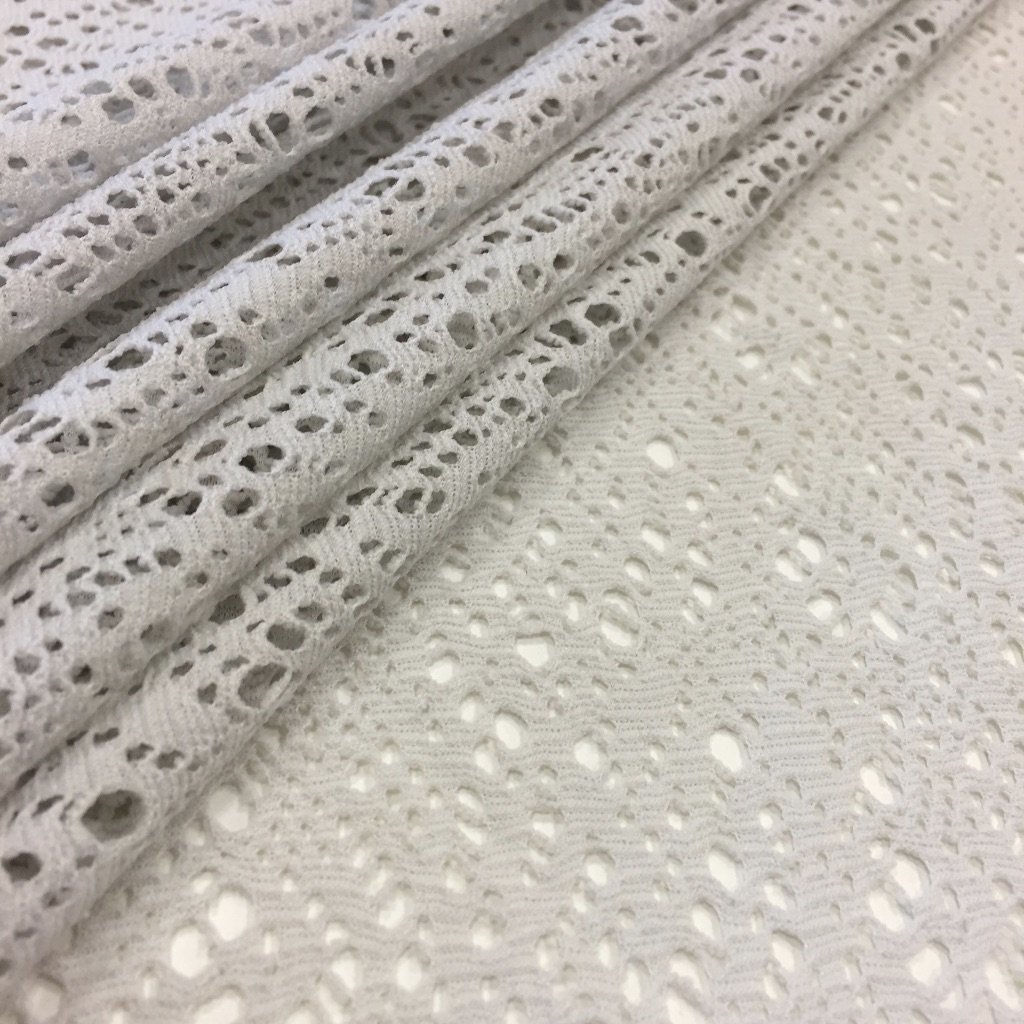 Tissu Jersey ajouré Gris clair