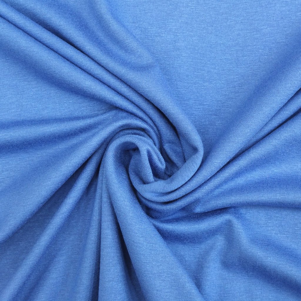 Tissu Jersey Viscose uni Bleu Provence