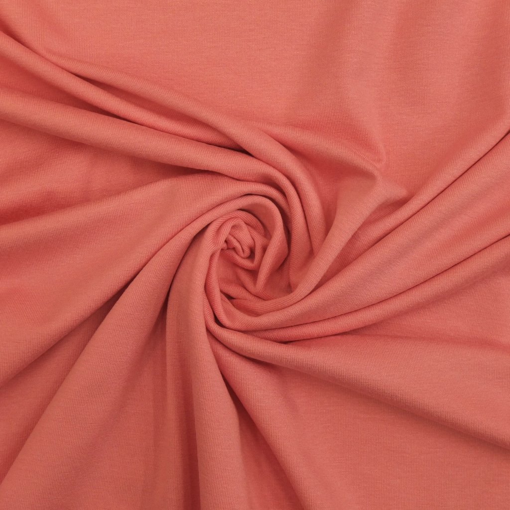 Tissu Jersey Viscose uni Rose bonne mine