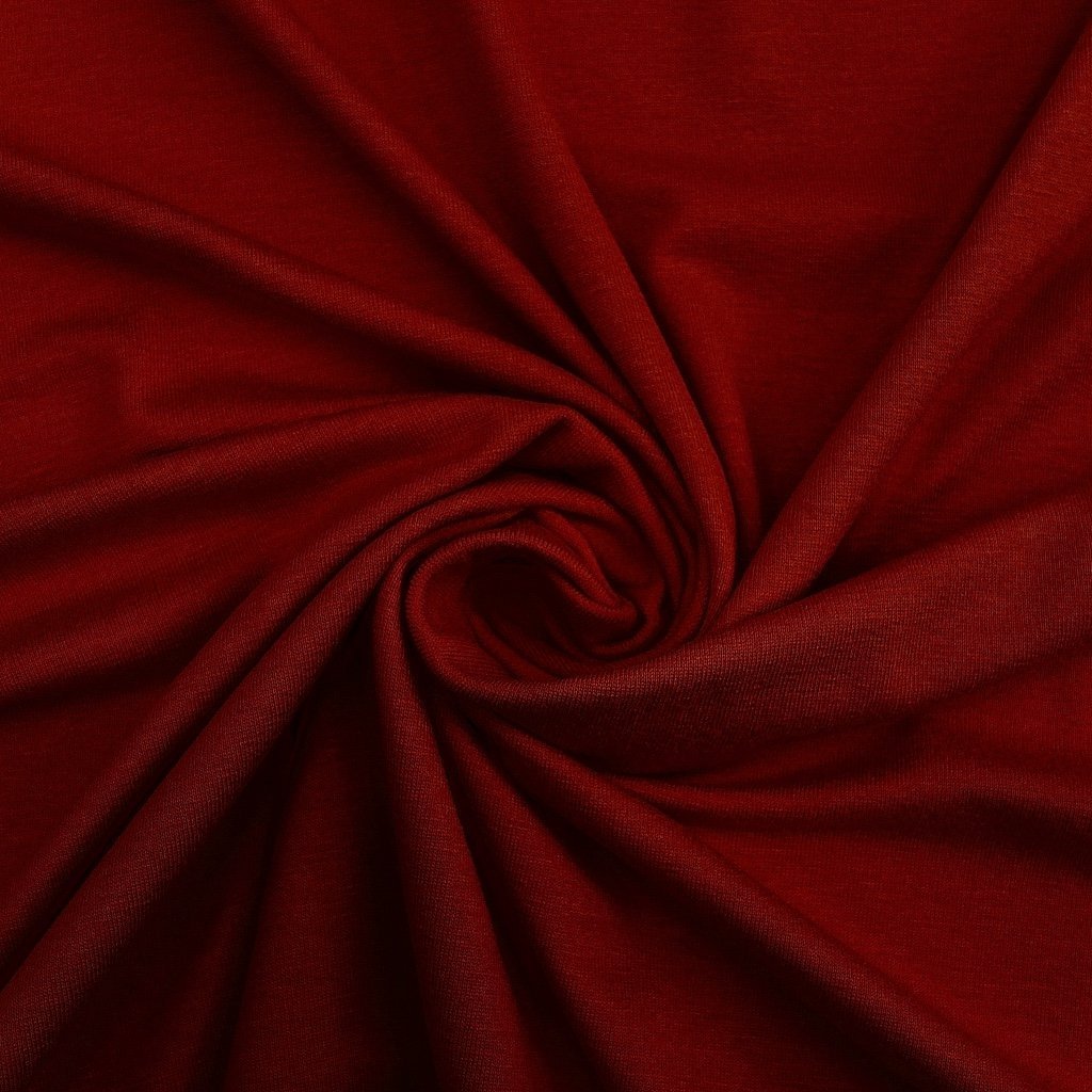 Tissu Jersey Viscose uni Bordeaux