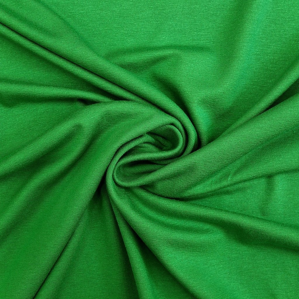Tissu Jersey Viscose uni Vert gazon