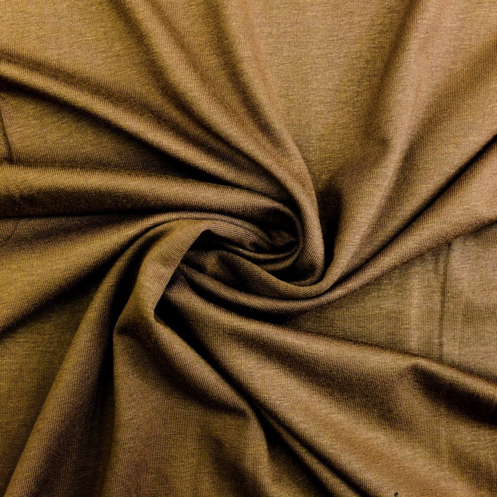 Tissu Jersey Viscose uni Marron chocolat
