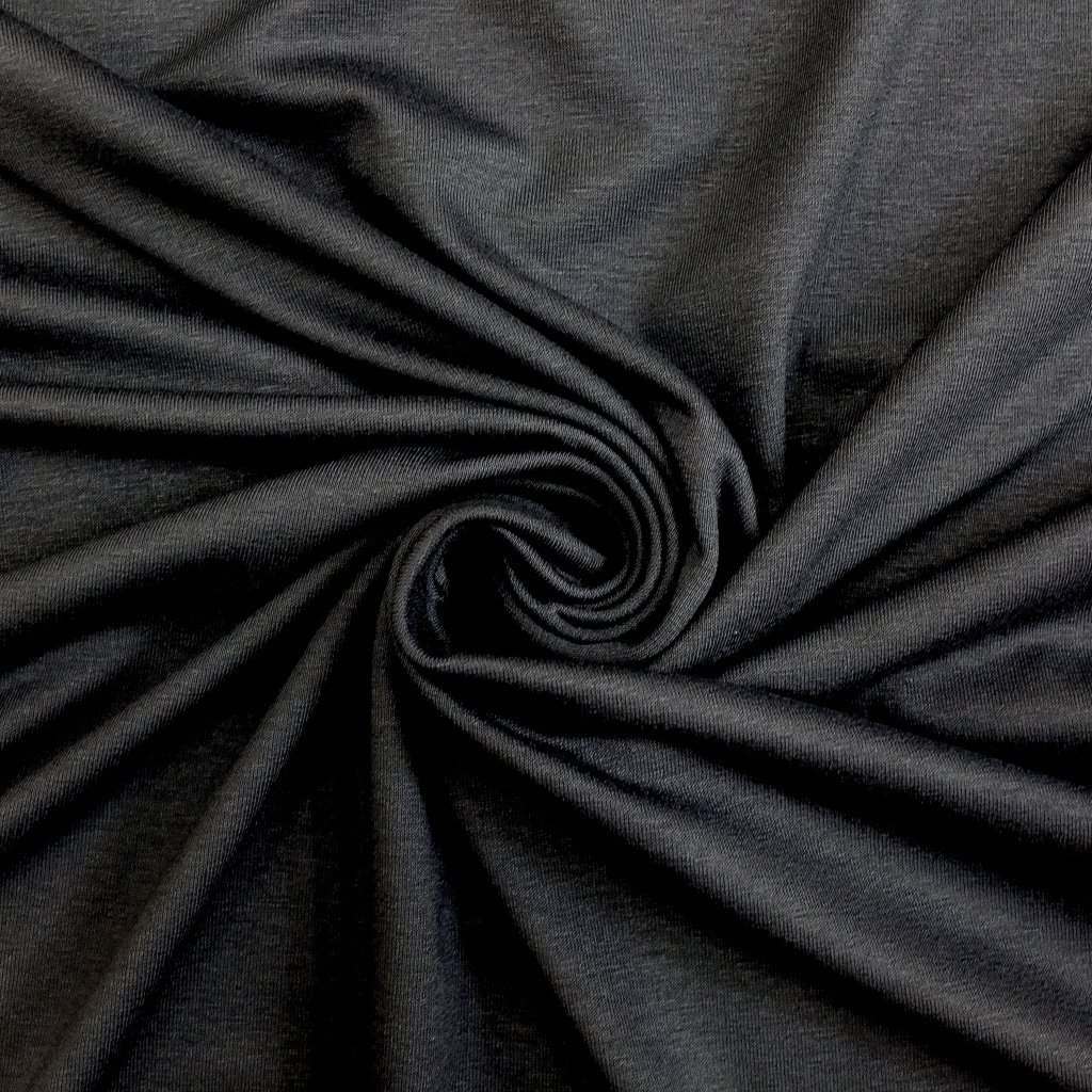 Tissu Jersey Viscose uni Gris anthracite