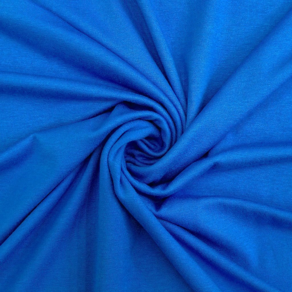 Tissu Jersey Viscose uni Bleu azur