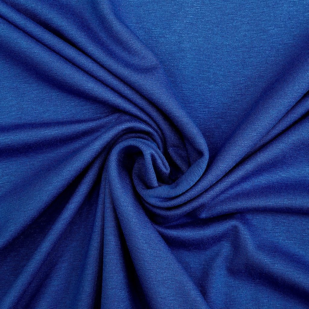 Tissu Jersey Viscose uni Bleu roi