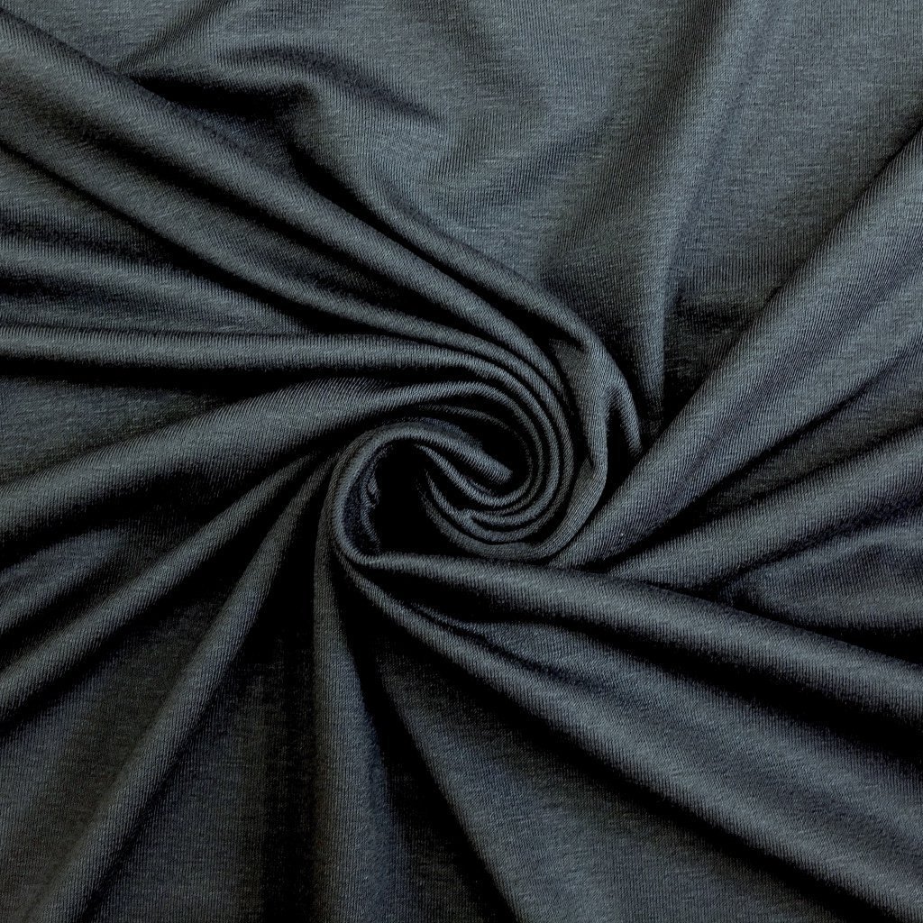 Tissu Jersey Viscose uni Gris bleu