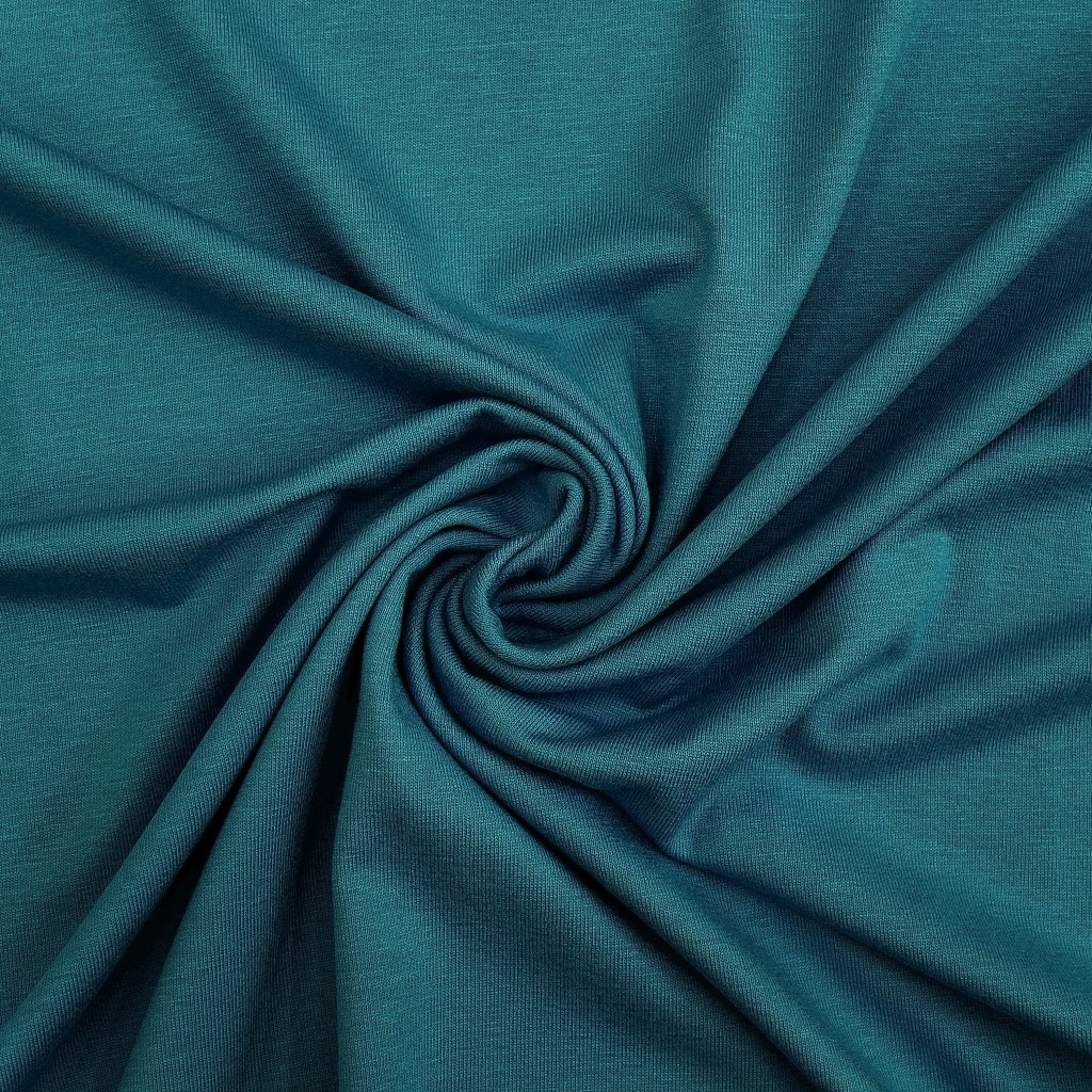 Tissu Jersey Viscose uni Pétrole