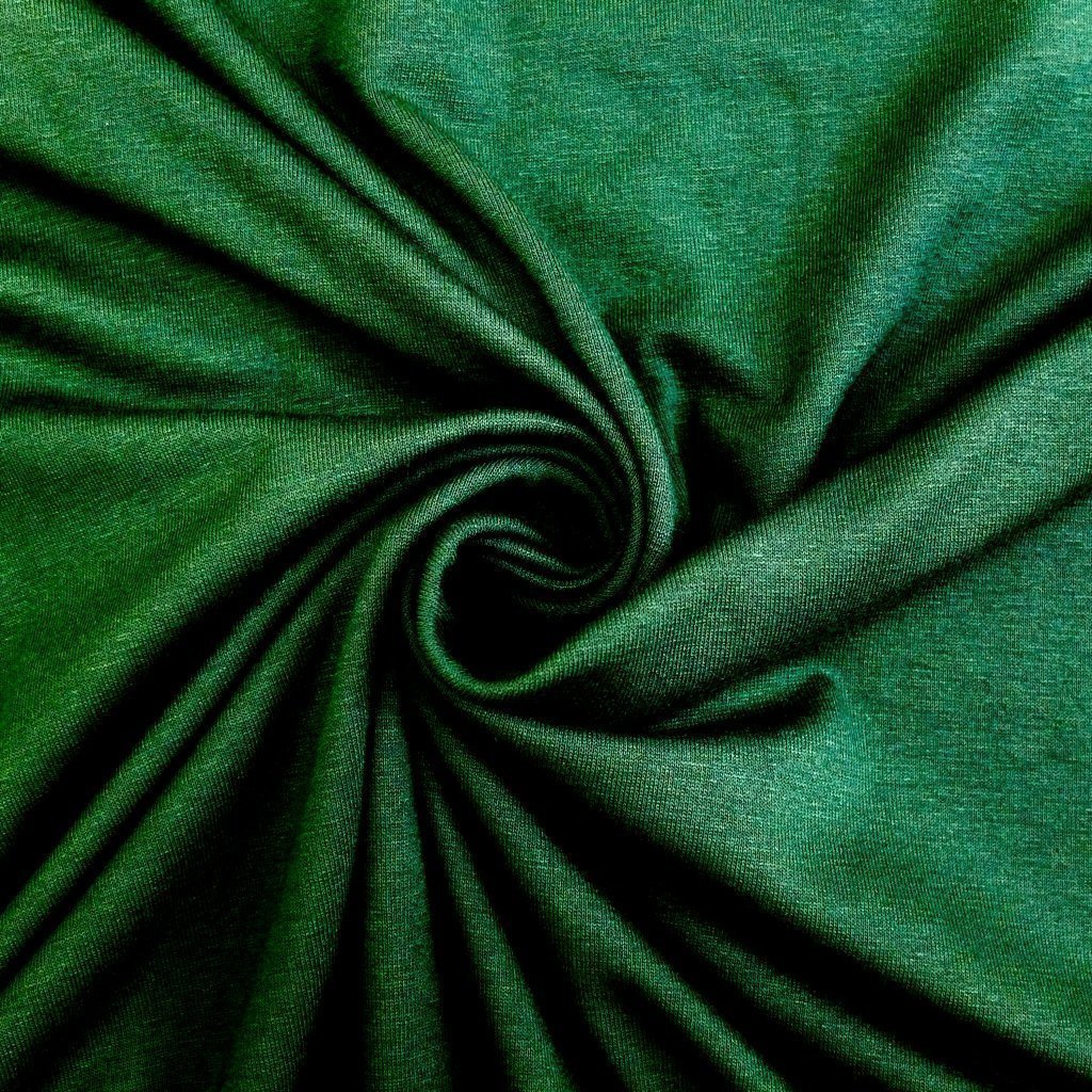 Tissu Jersey Viscose uni Vert sapin