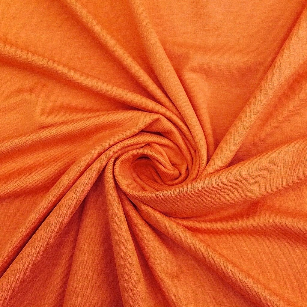 Tissu Jersey Viscose uni Mandarine