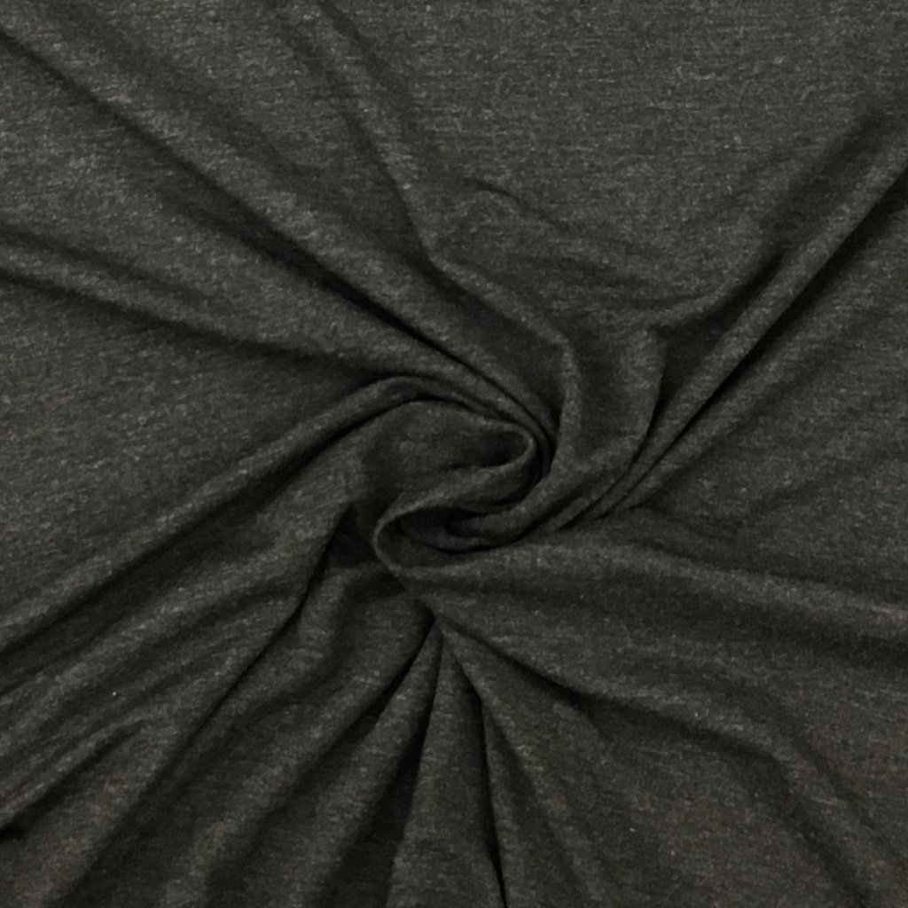 Tissu Jersey Viscose Noir chiné