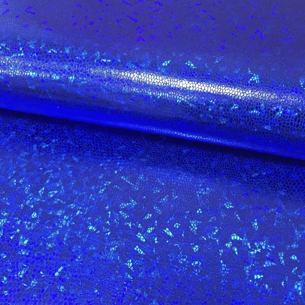 Tissu Lamé effet holographique Bleu électrique