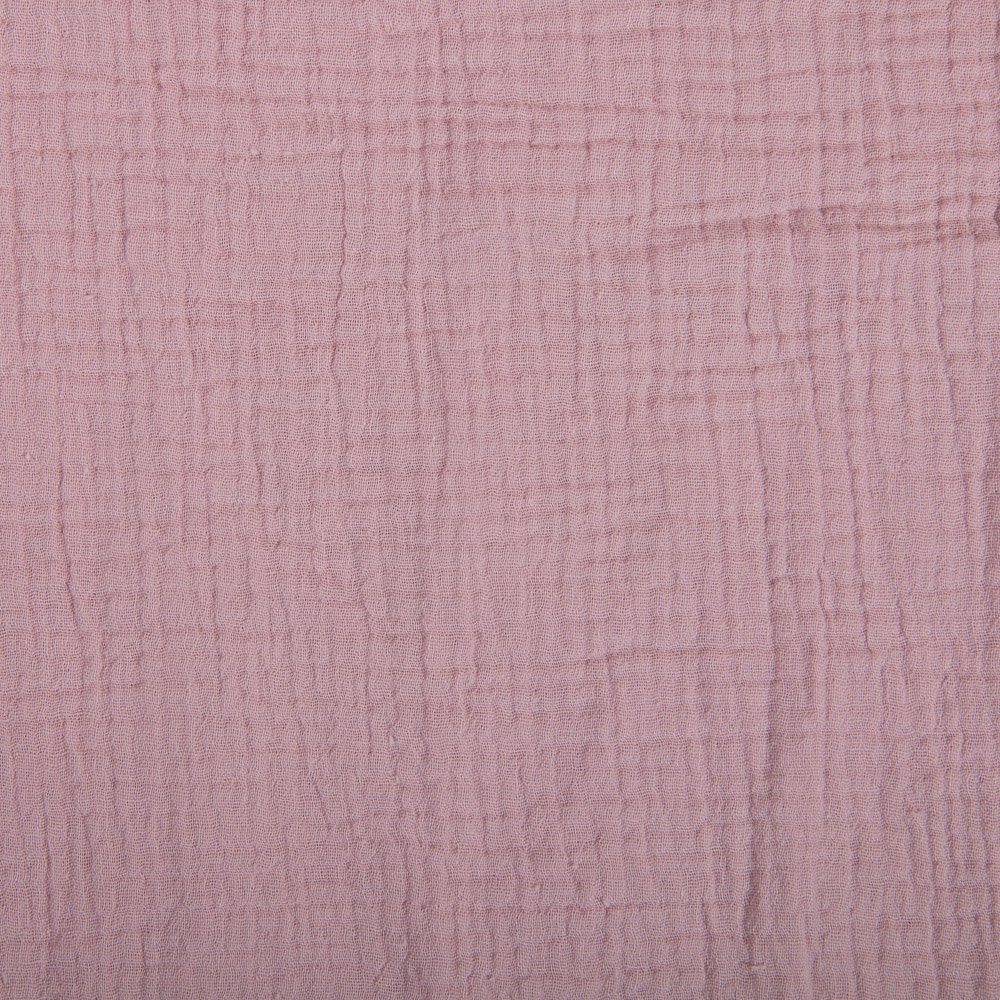 Tissu Double gaze de coton uni Vieux rose