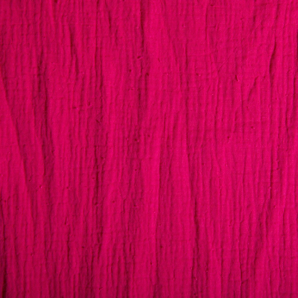 Tissu Double gaze de coton uni Fuchsia