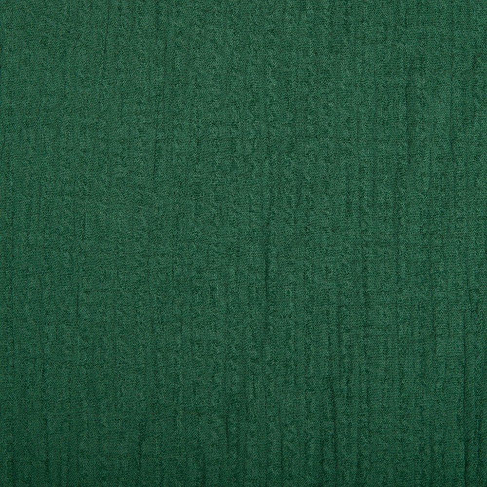 Tissu Double gaze de coton uni Vert pin
