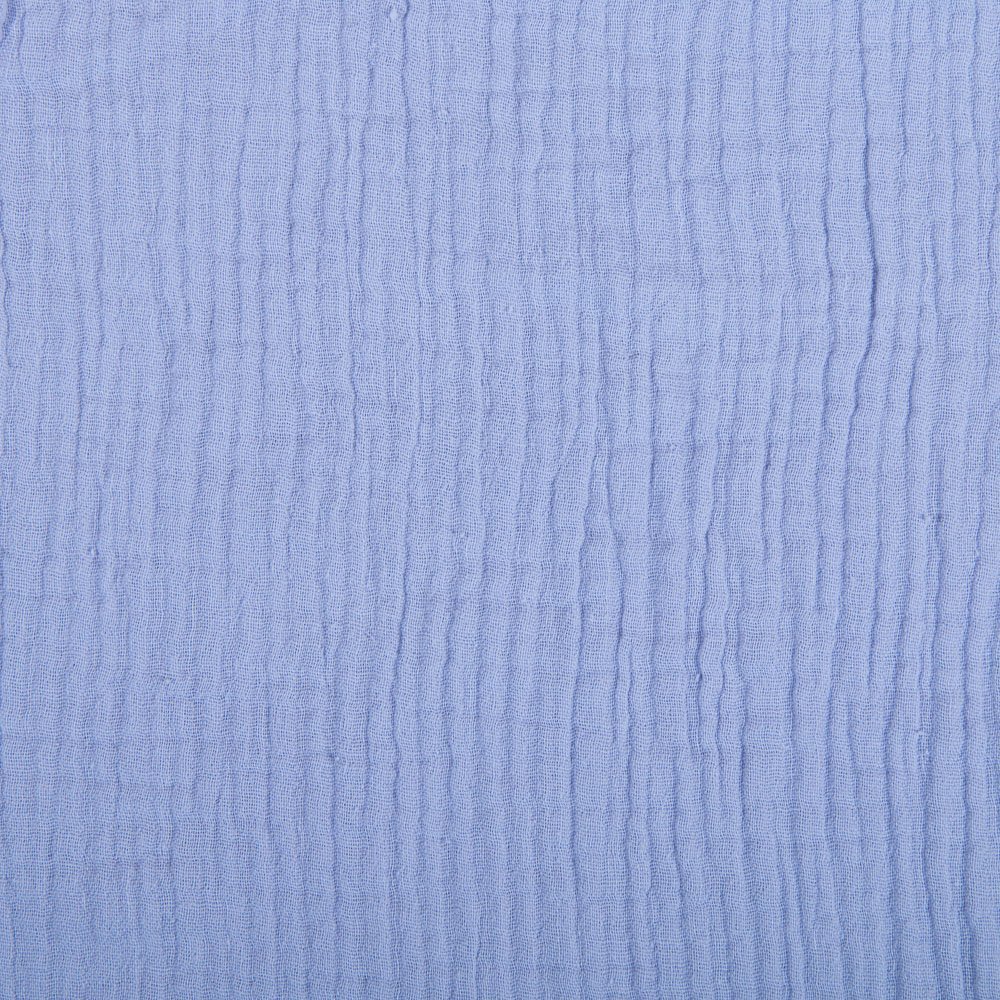 Tissu Double gaze de coton uni Parme