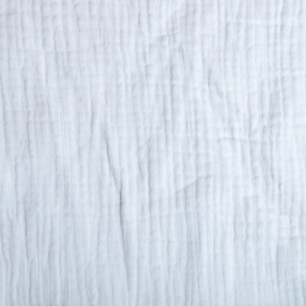Tissu Double gaze de coton uni Blanc