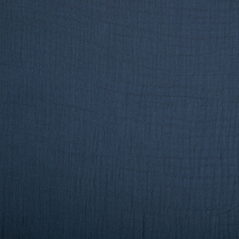 Tissu Double gaze de coton uni Gris ardoise
