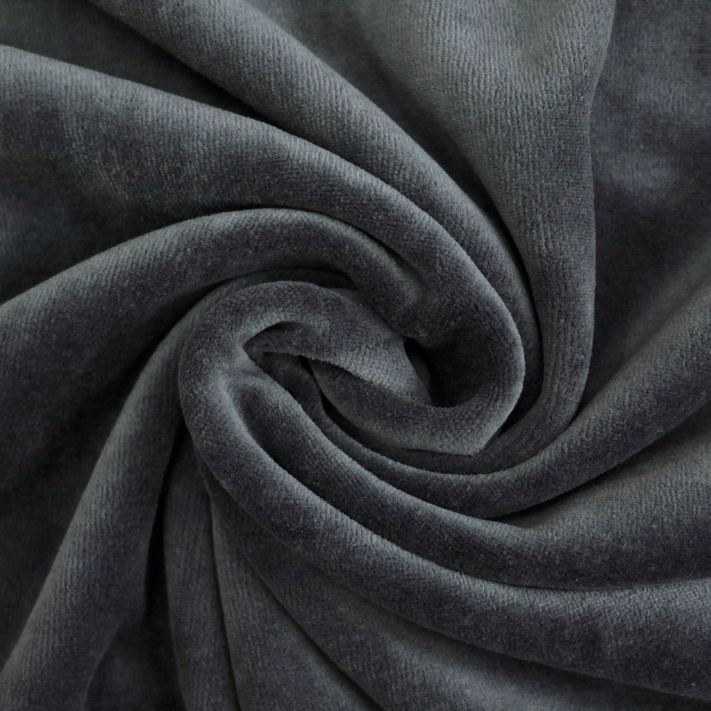 Tissu Jersey Velours tout doux Bleu de Prusse