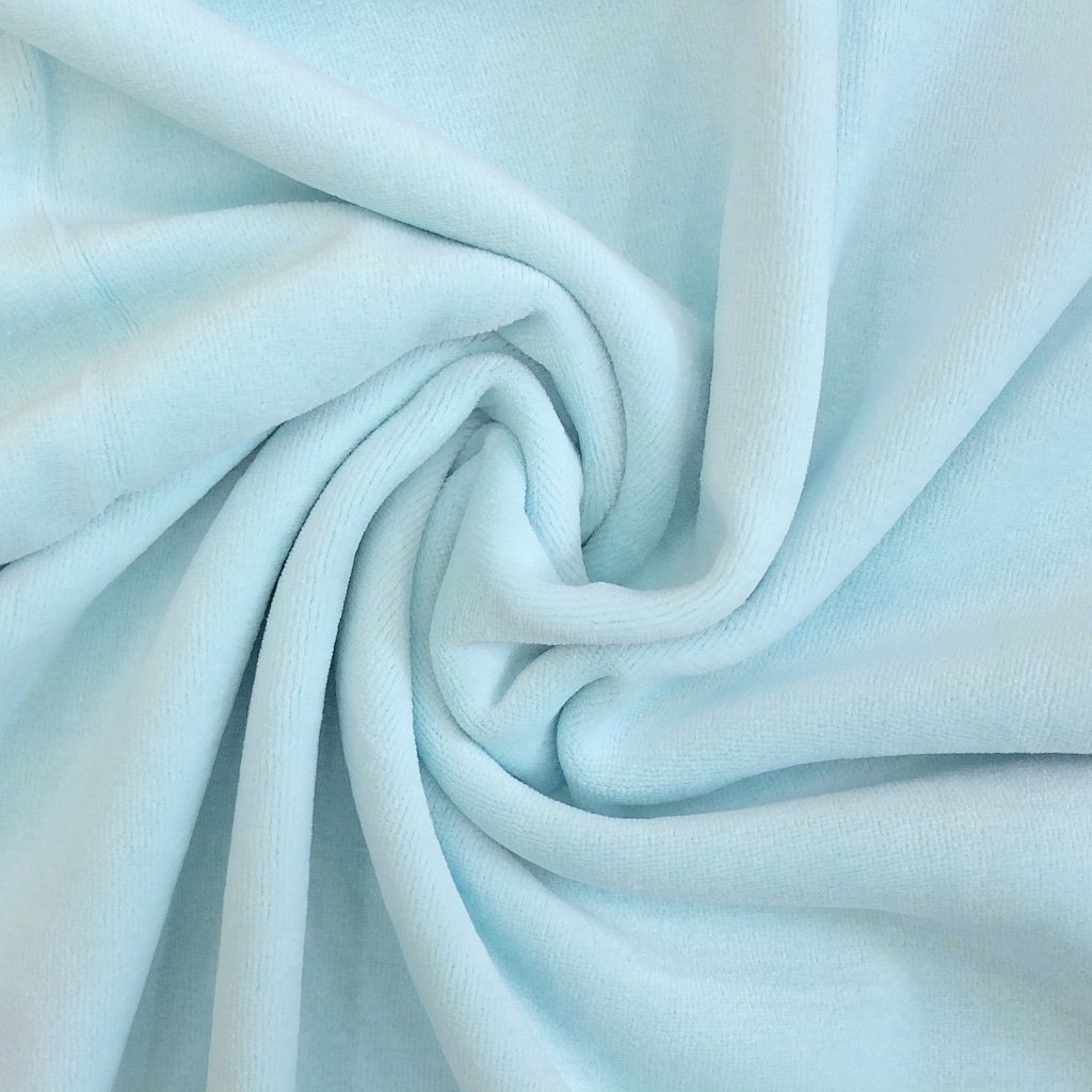 Tissu Jersey Velours tout doux Vert menthe