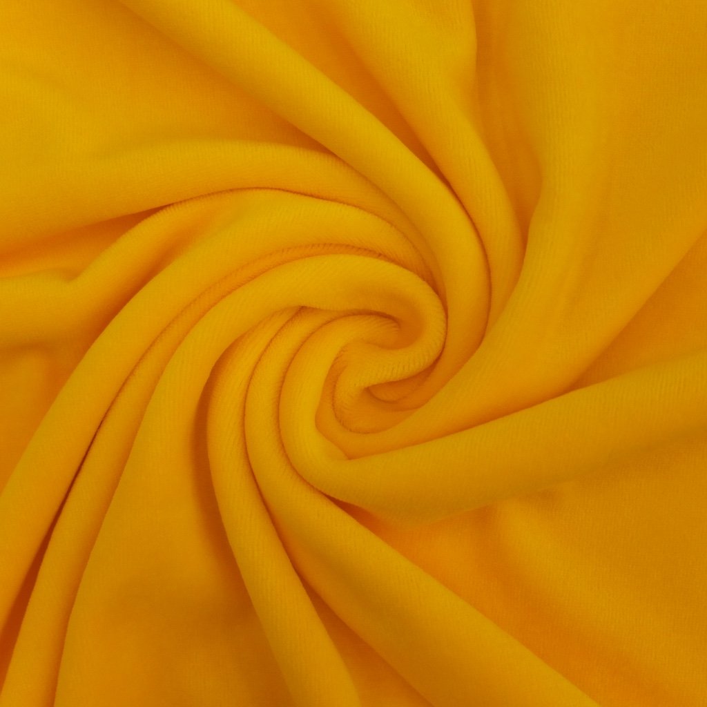 Tissu Jersey Velours tout doux Jaune citron