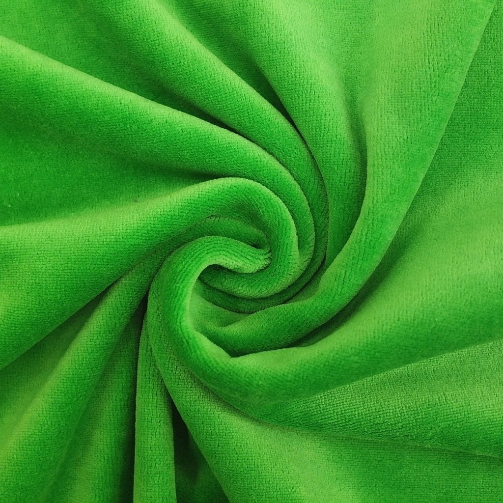 Tissu Jersey Velours tout doux Vert émeraude