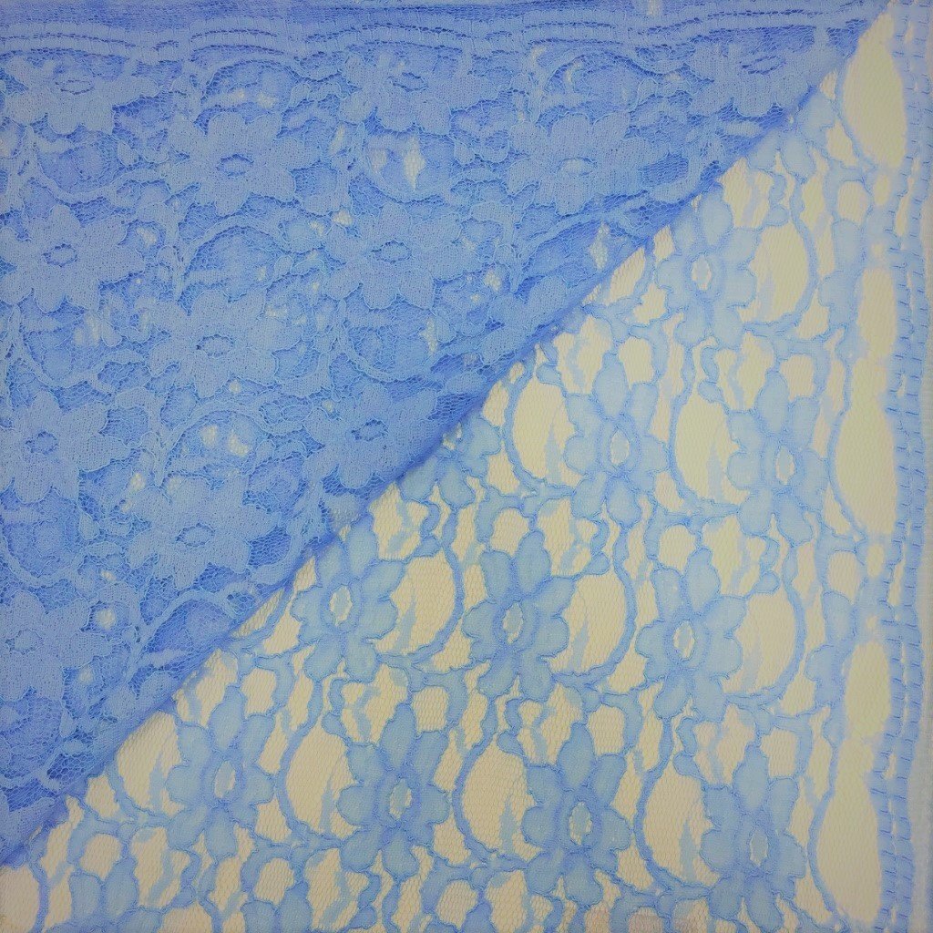 Tissu Dentelle Eva Bleu gris